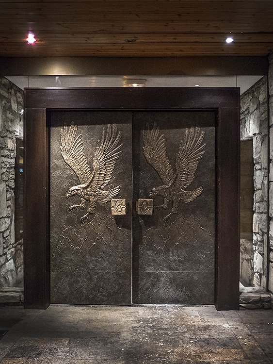 ostentatious chalet door