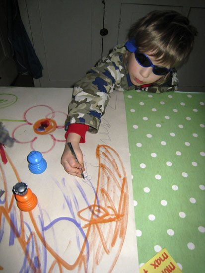 the artist at work