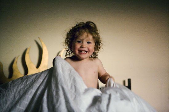 a son going to bed