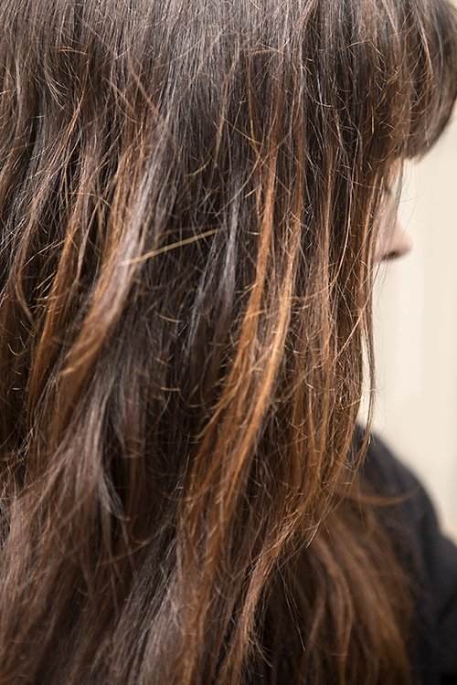 her hair